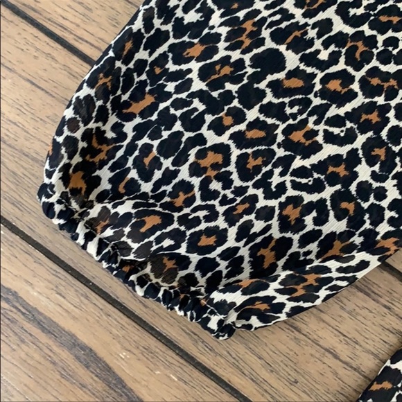 EUC Jcrew Leopard smocked shirt - Picture 3 of 5